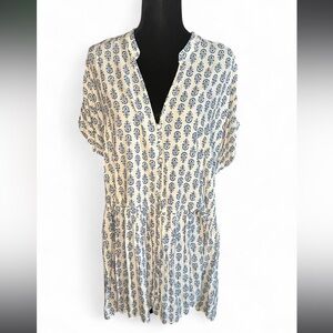 H&M Blue and White Floral Dress